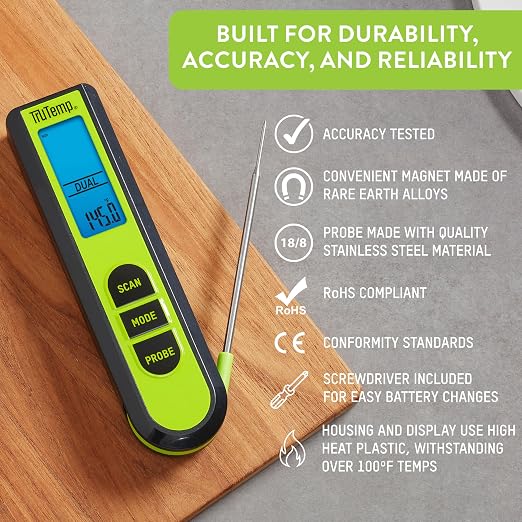Taylor TruTemp Dual Instant Read Infrared Meat and Food Thermometer, Digital - Image 3