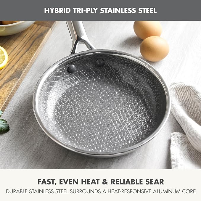 GreenPan Hybrid 8” Nonstick Stainless Steel Frying Pan, APEX Tri-Ply Thermobond - Image 5