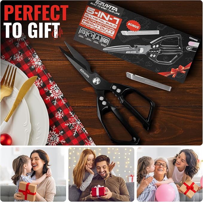 5-in-1 Multifunctional Heavy-Duty Korean Kitchen Scissors - Image 5