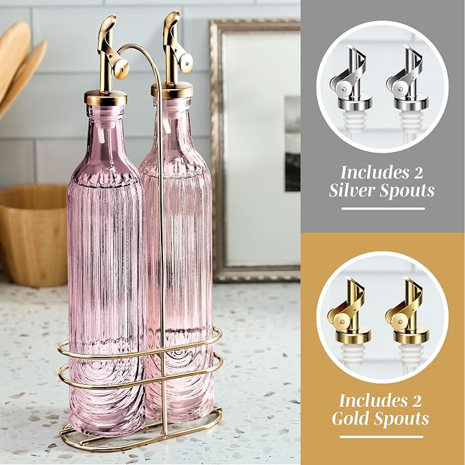 COOK WITH COLOR Glass Olive Oil Bottle Dispenser - Image 4