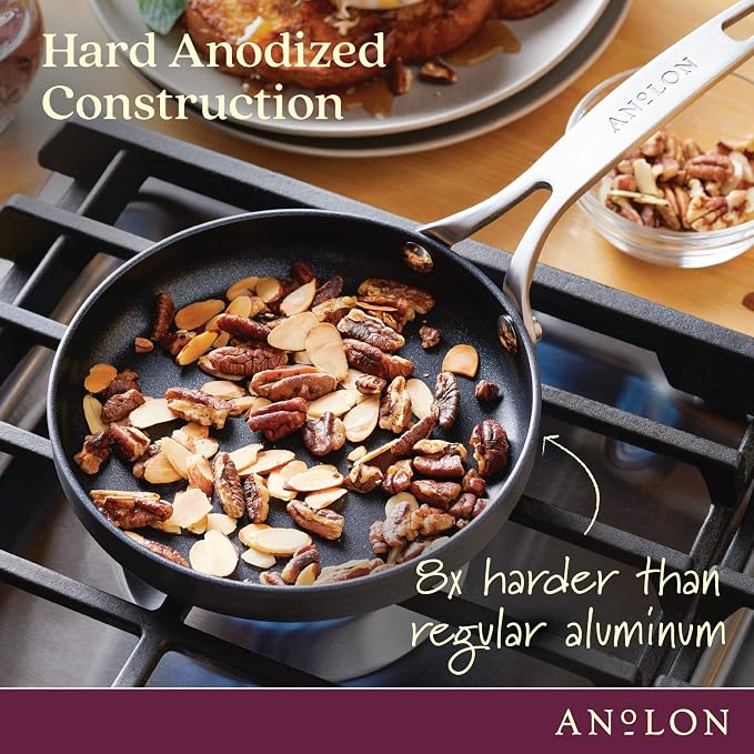 Anolon Hard Anodized Nonstick Mini Skillet/Frying/Egg Pan, Stainless Steel - Image 5