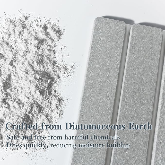 2pcs Stone Dish Drying Mat for Kitchen Counter, Quick-Dry Diatomaceous Earth - Image 3