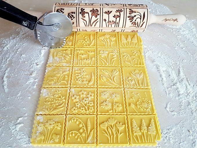 SPRING FLOWERS Embossing Rolling Pin - Image 3
