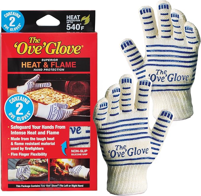 The Ove Glove - Superior Heat & Flame Hand Protection - Pack of 2 Oven Mitts by TheOveGlove