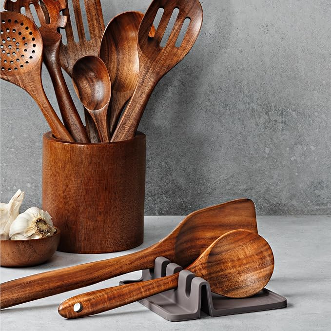 Zulay Kitchen Spoon Rest for Multiple Utensils High Heat-Resistant Silicone - Image 6