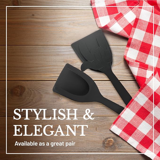 2 in 1 Flipper Spatula with tongs - Image 5