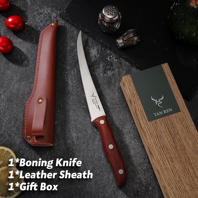 TAN REN 7-Inch Stainless Steel Boning Knife, Meat Cutting Knife - Image 6