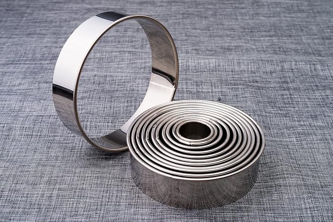 12 Piece Round Cookie Cutters Set, Donut Cutter Set, Stainless Steel Circle - Image 3