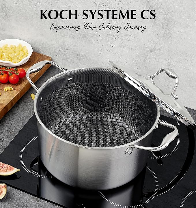 KOCH SYSTEME CS Triply Stainless Steel Pot 6 Quart, Nonstick Hybrid 18/10 - Image 6