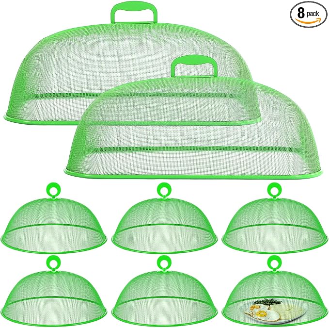Hicarer 8 Pcs Metal Mesh Screen Food Cover by Hicarer