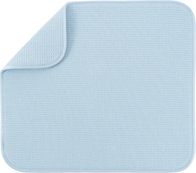 S&T INC. Dish Drying Mat, 16” x 18”, Absorbent Microfiber Kitchen Counter Mat by STINC