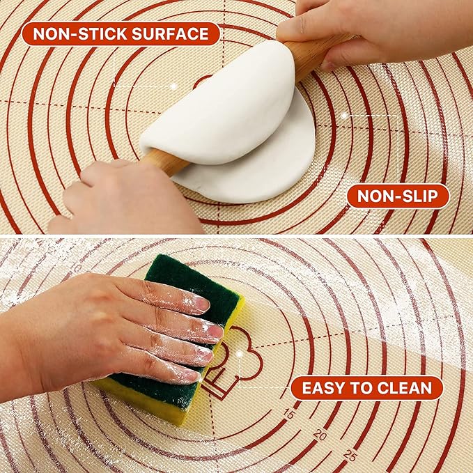 Silicone Baking Mat, Reusable Food Grade Silicone Counter Mat - Image 3