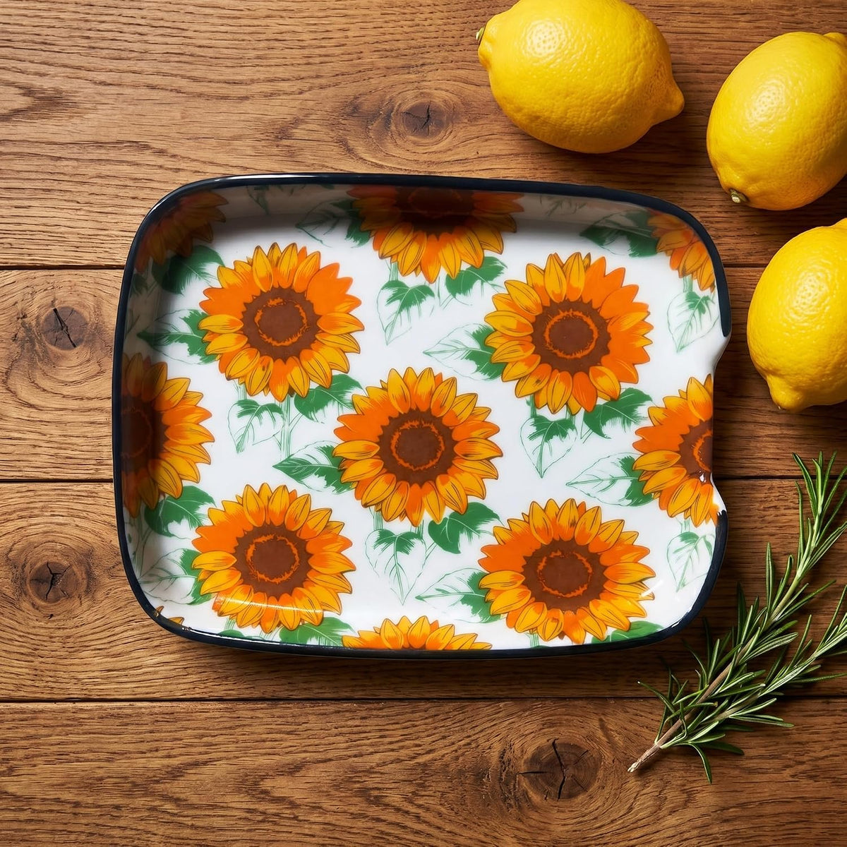 Sunflower Ceramic Spoon Rest for Stove Top for Kitchen Counter