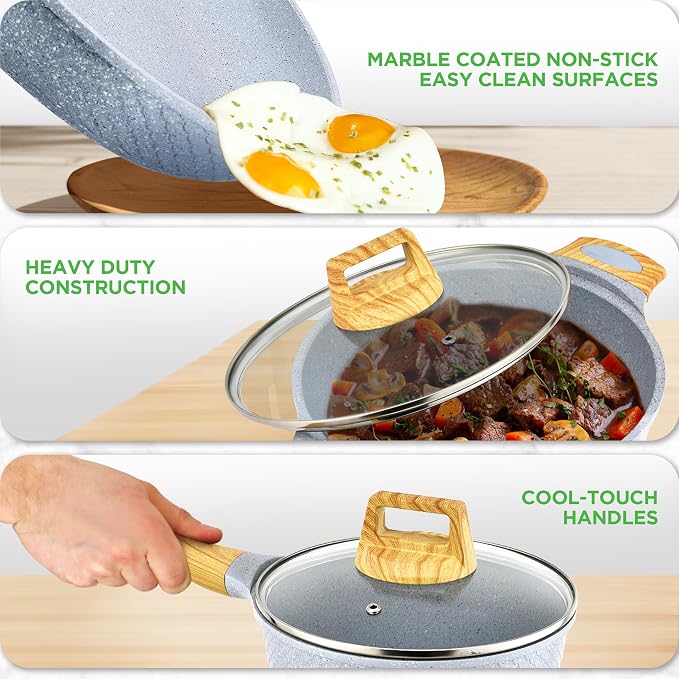 NutriChef 22‑Piece Non‑Stick Ceramic Pots and Pans Set – - Image 6