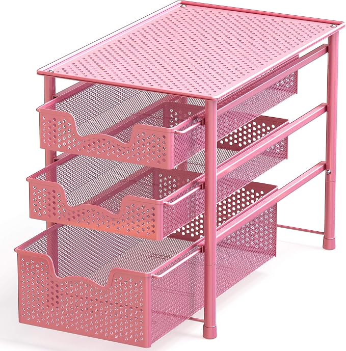 Simple Houseware Stackable 3 Tier Sliding Basket Organizer Drawer by SimpleHouseware