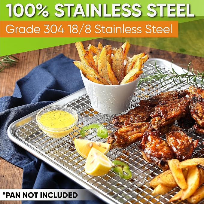 Spring Chef 11.5 x 16.5 Inch Stainless Steel Cooling Racks - Image 8