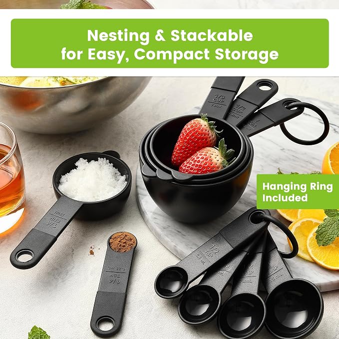 Spring Chef Magnetic Measuring Cups and Spoons Set of 9, Nesting Kitchen Tool - Image 5