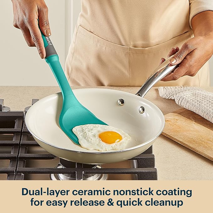 Pyrex 2-Piece Ceramic Cookware Grill & Fry Pan Set - Image 4