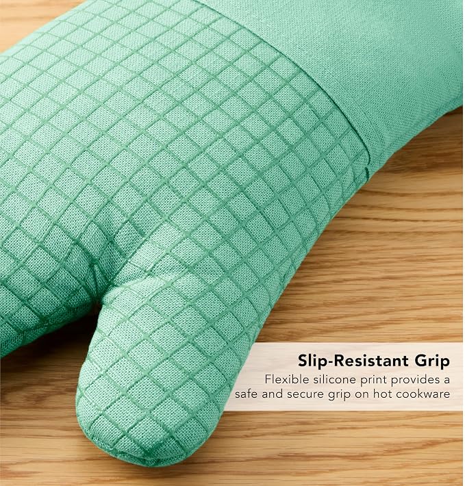 KITCHENAID Gourmet Series Gridlines Oven Mitts 2-Pack Set, Heat Resistant up to - Image 4