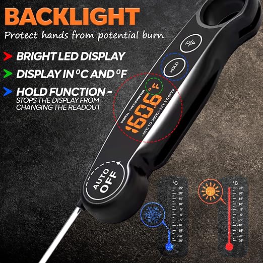 1 Second Instant Read Food Thermometer Rechargeable Meat Thermometer Digital - Image 5