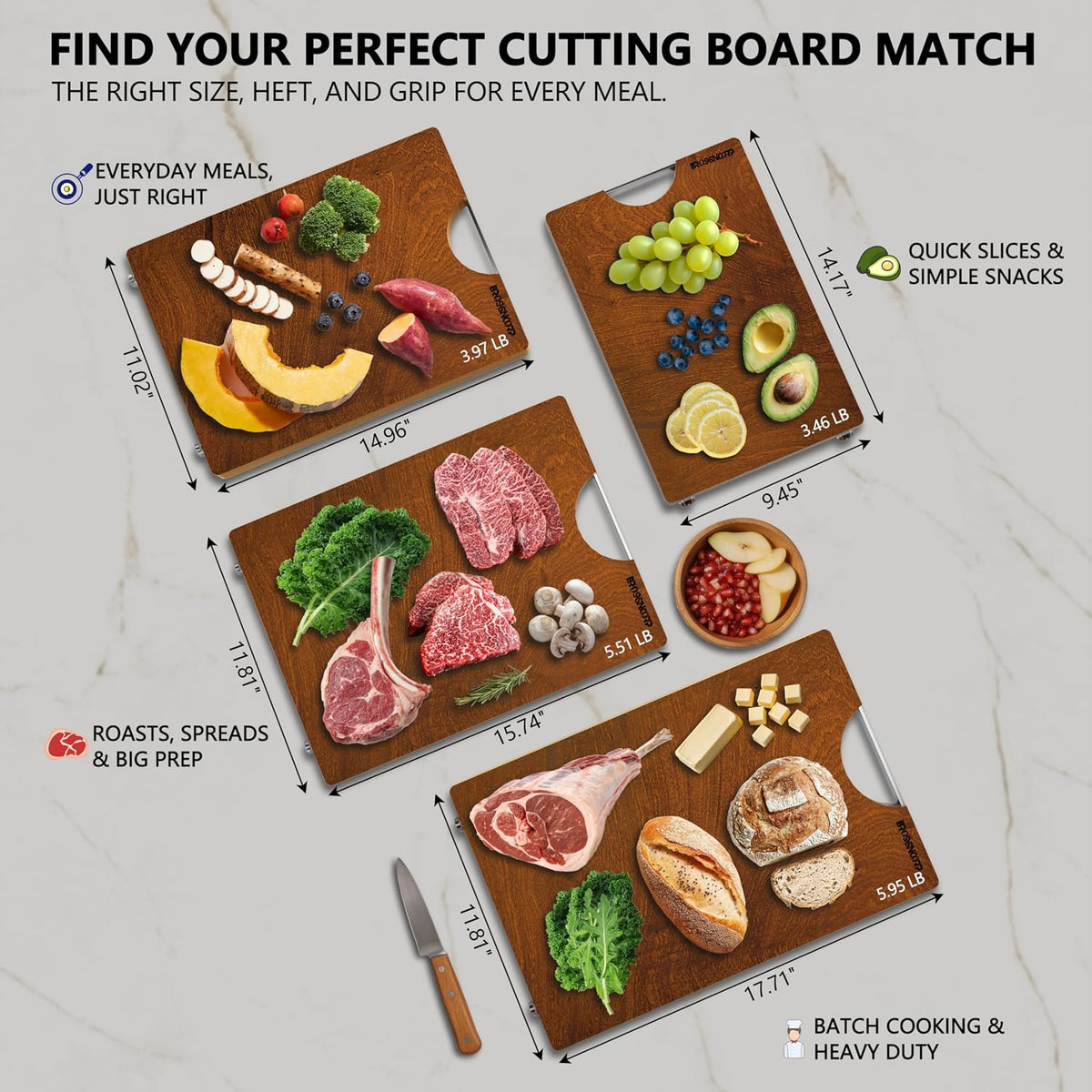 Brosisincorp Sapele Wood Cutting Board One Piece No Glue