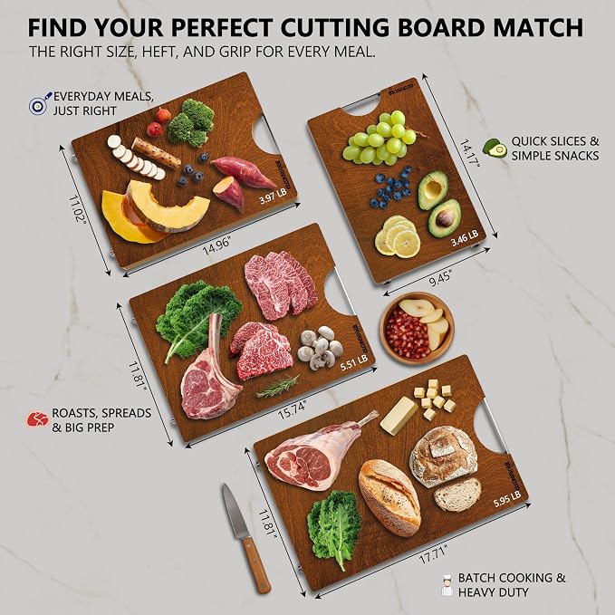 Brosisincorp Real Solid Sapele Cutting Board One Piece No Glue Non Toxic All - Image 4