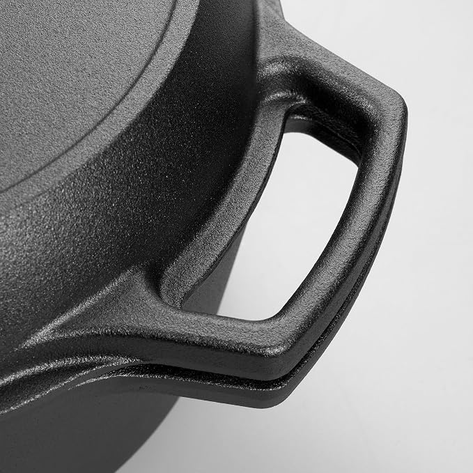 VORRINGARD Pre-seasoned Cast Iron Double Dutch Oven Pot - Image 7