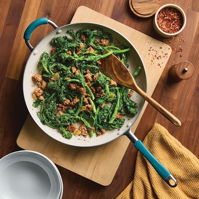 Rachael Ray Cucina Ceramic Nonstick Frying Pan/Skillet, Dishwasher Safe - Image 8