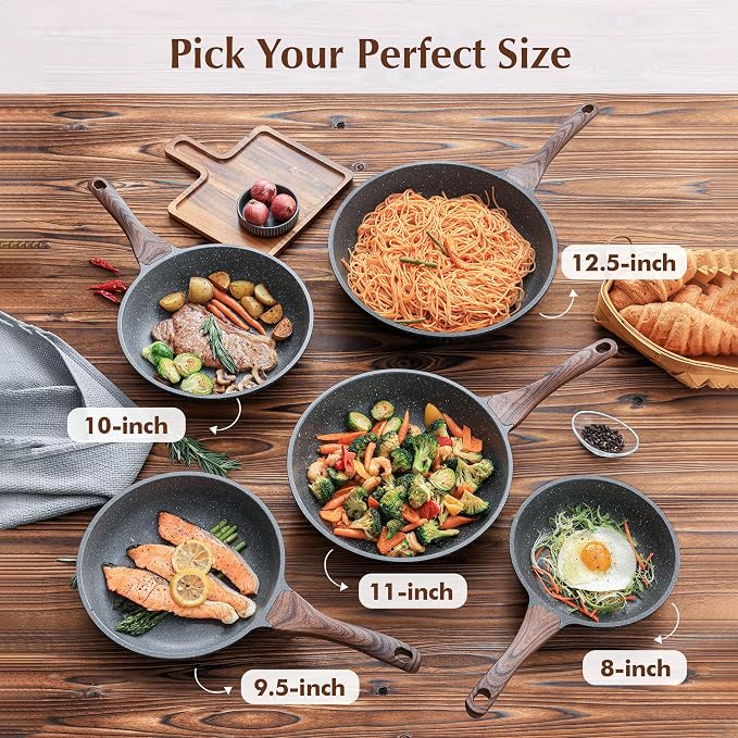 SENSARTE Nonstick Frying Pan Skillet, Swiss Granite Coating Omelette Pan - Image 7