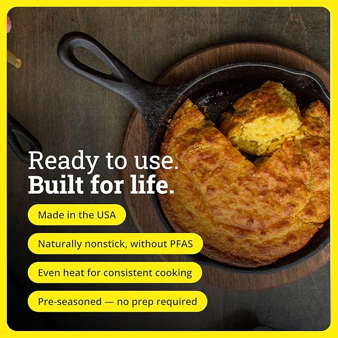 Lodge Seasoned Cast Iron Skillet 6.5 Inches - Image 3