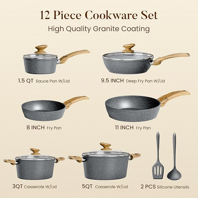 Kitchen Academy Induction Cookware Sets - Image 6