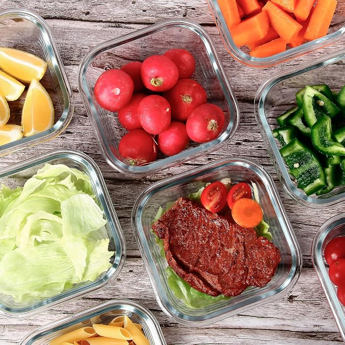 FAWLES 12 Pack Glass Meal Prep Containers - Image 5