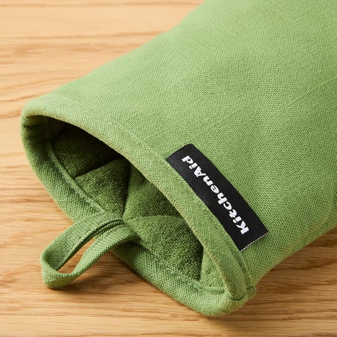 KITCHENAID Gourmet Series Gridlines Mini Oven Mitts 2-Pack Set, Heat Resistant - Image 4