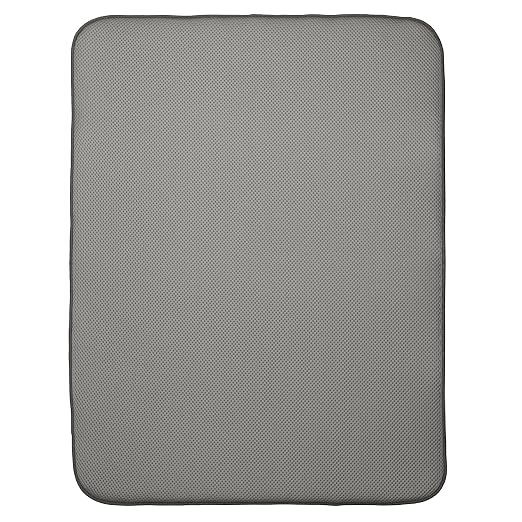 InterDesign 41141 Solid Large 24" x 18" Mat Black by iDesign