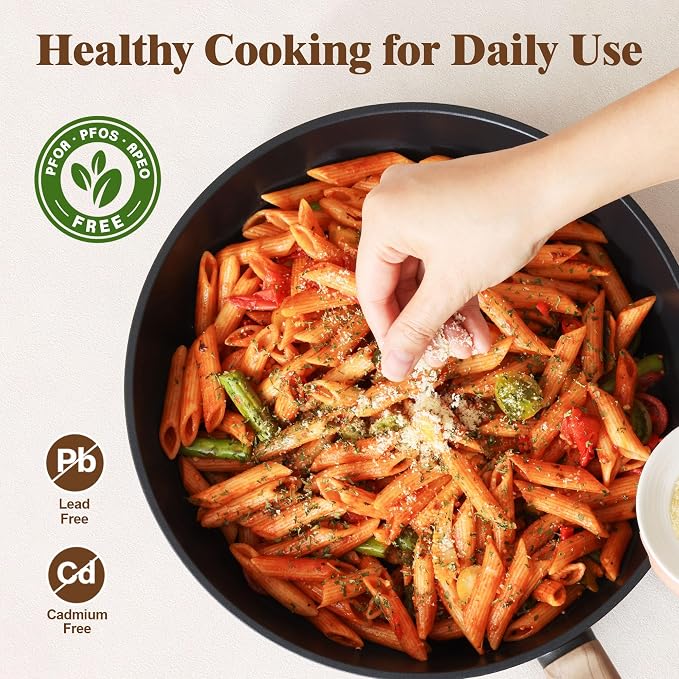 SENSARTE 20Pcs Nonstick Pots and Pans Set, Healthy Kitchen Cooking Set - Image 5
