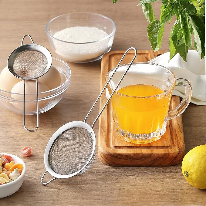 2 Pack Fine Mesh Strainers, Mini Stainless Steel Strainer - Image 9