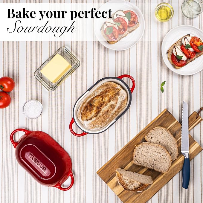 Dutch Oven For Sourdough Bread Baking – Enamelled Cast Iron Bread Loaf Pot – - Image 7