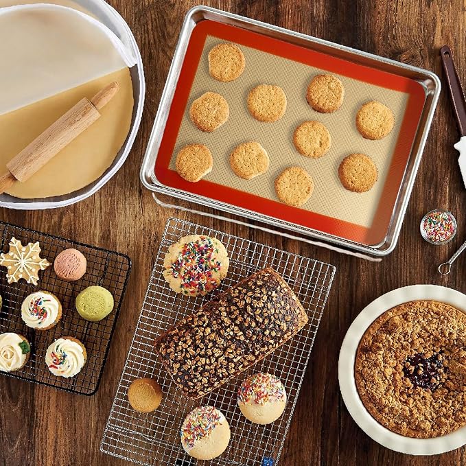 AMYONE Quarter Sheet Silicone Baking Mat, Reusable Baking Sheet Liners - Image 6