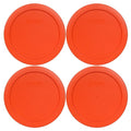 Pyrex 7201-PC 4 Cup Pumpkin Orange Food Storage Replacement Lids by Pyrex