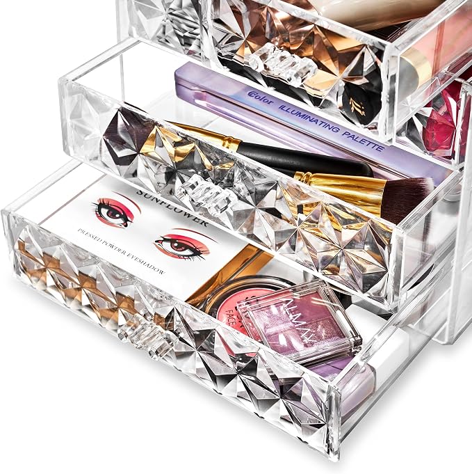 Sorbus Acrylic Makeup Organizer Set, 7-Drawer Vanity & Countertop Cosmetic - Image 8