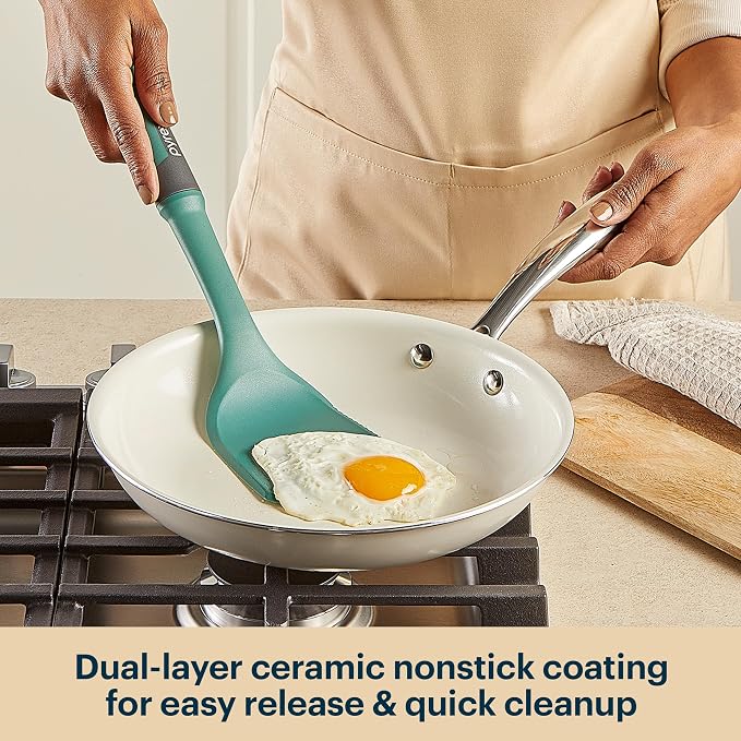 Pyrex 7-Piece Ceramic Cookware Set, Pots and Pans - Image 4