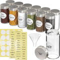 Simple Houseware 12-Pack 3 oz Glass Spice Jars, Round Bottles by SimpleHouseware