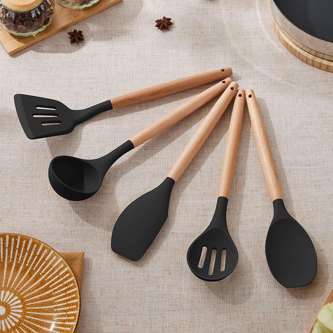 Herogo 5-Piece Cooking Utensils Set, Silicone Kitchen Utensils Set - Image 9