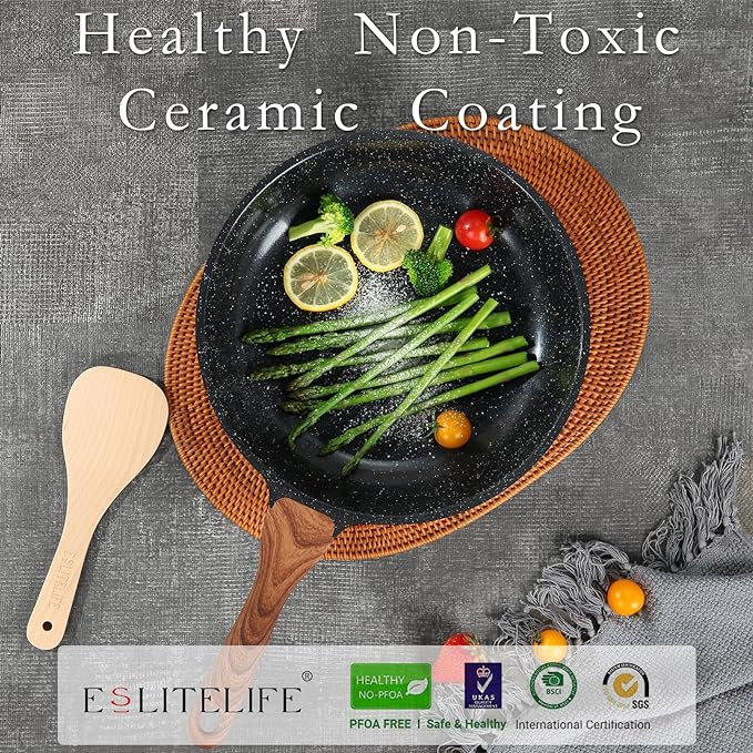 ESLITE LIFE Nonstick Ceramic Frying Pan Skillet - Image 3
