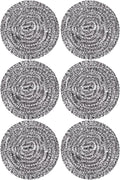Carrie Joe Stainless Steel Scourer Heavy Duty Scrubber Pads Steel Wool Pack of 6 by Carrie+Joe