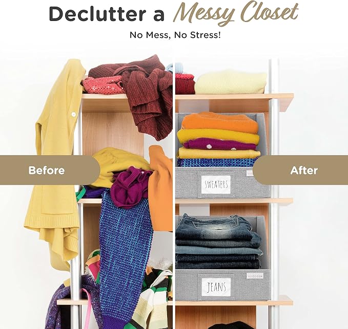 VIVIDECOR Open Front Trapezoid Closet Bins 12x12x10 – Easy Access Shelf - Image 5