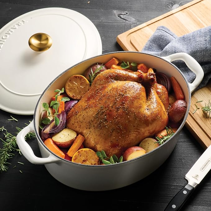 Tramontina Bestow Enameled Cast Iron Oval Dutch Oven Pot - Image 3