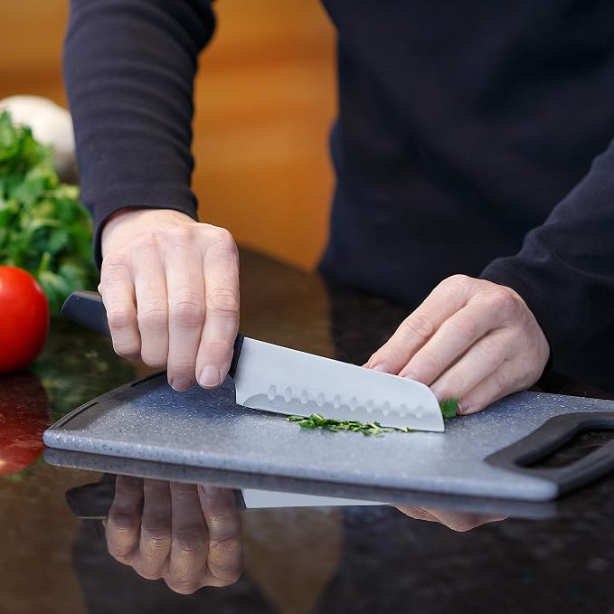 Glad Knife Set with Cutting Board, 5 Pieces | Sharp Santoku and Utility Knives - Image 5