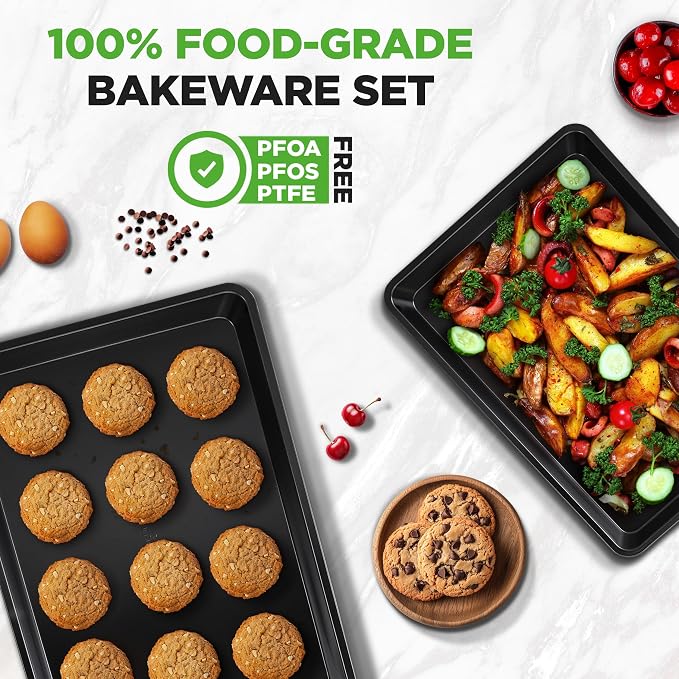 NutriChef 2-Piece Baking Sheet Non Stick - Image 5