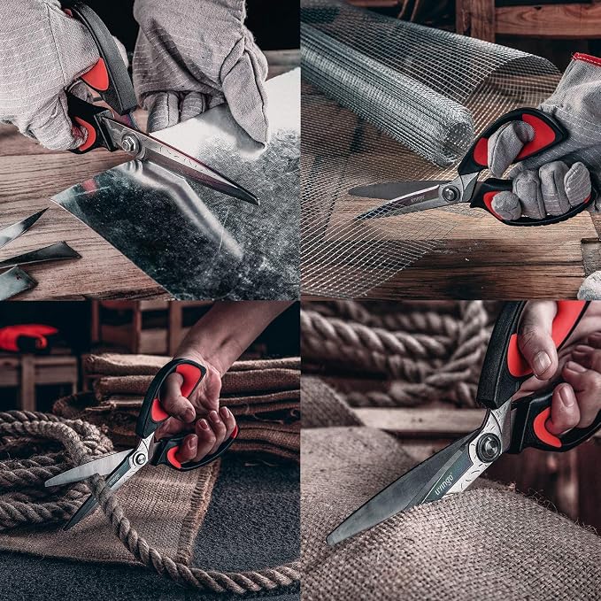 LIVINGO 10" Multipurpose Heavy Duty Scissors, Premium Titanium Coating Forged - Image 2